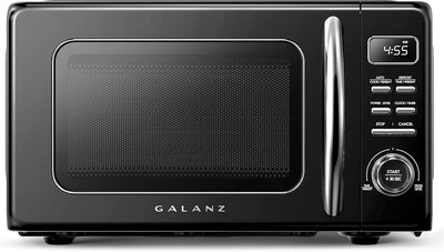 GLCMKZ09BKR09 Retro Countertop Microwave Oven with Auto Cook & Reheat, Defrost, Quick Start Functions, Easy Clean