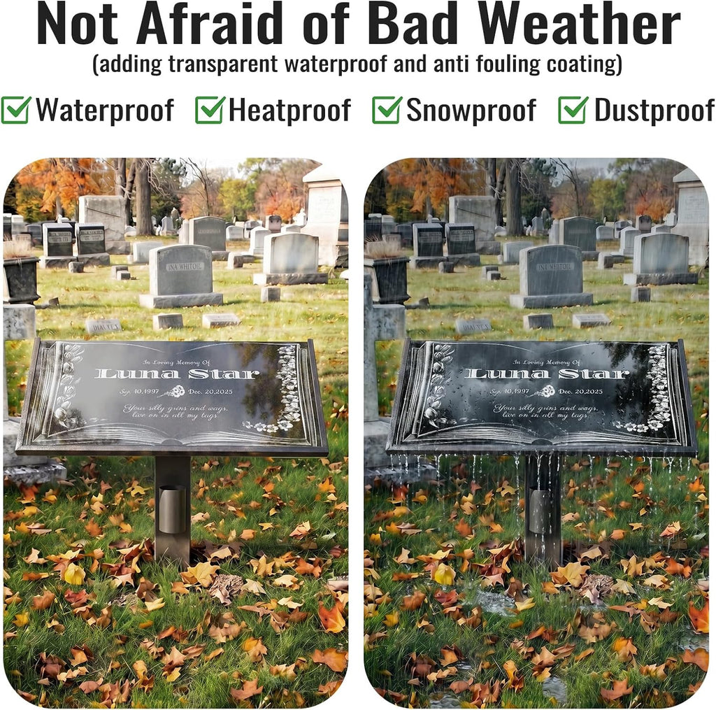 Humans Headstones Grave Markers for Cemetery Memorial 12x6 In Personalized