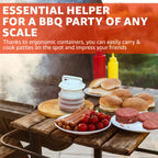Hamburger Press Patty Maker Set 4 in 1 - Burger Patty Maker, Shaper for BBQ