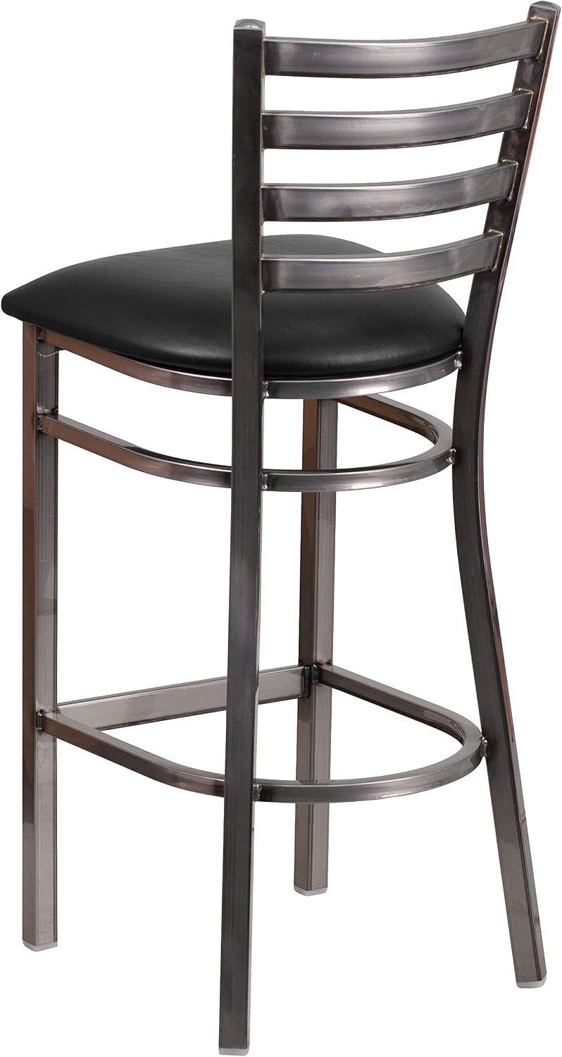 Hercules Metal Restaurant Barstool, Black, 2-Pack