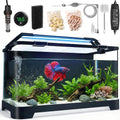 3.5 Gallon Betta Fish Tank, Plastic, All in One Aquarium Starter Kit