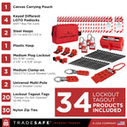 Electrical Lockout Tagout Kit, Loto Kit, 1 Key Per Loto Lock