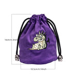 Large RPG Dice Bag Purple Dice Storage Bag for Role Playing Games