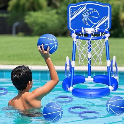 Pool Basketball Hoop With Backboard, Swimming Pool Floating Basketball Game | Kids & Adults Pool Floating Basketball
