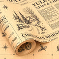Vintage Christmas Wrapping Paper Rolls,Newspaper Brown Gift Wrap