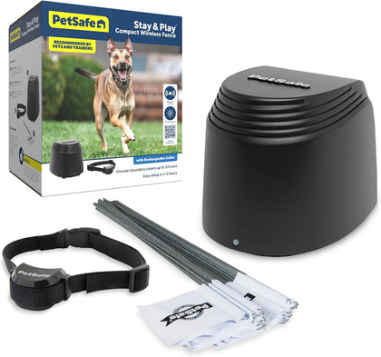 Stay & Play Compact Wireless Dog Fence, Up to 3/4 Acre