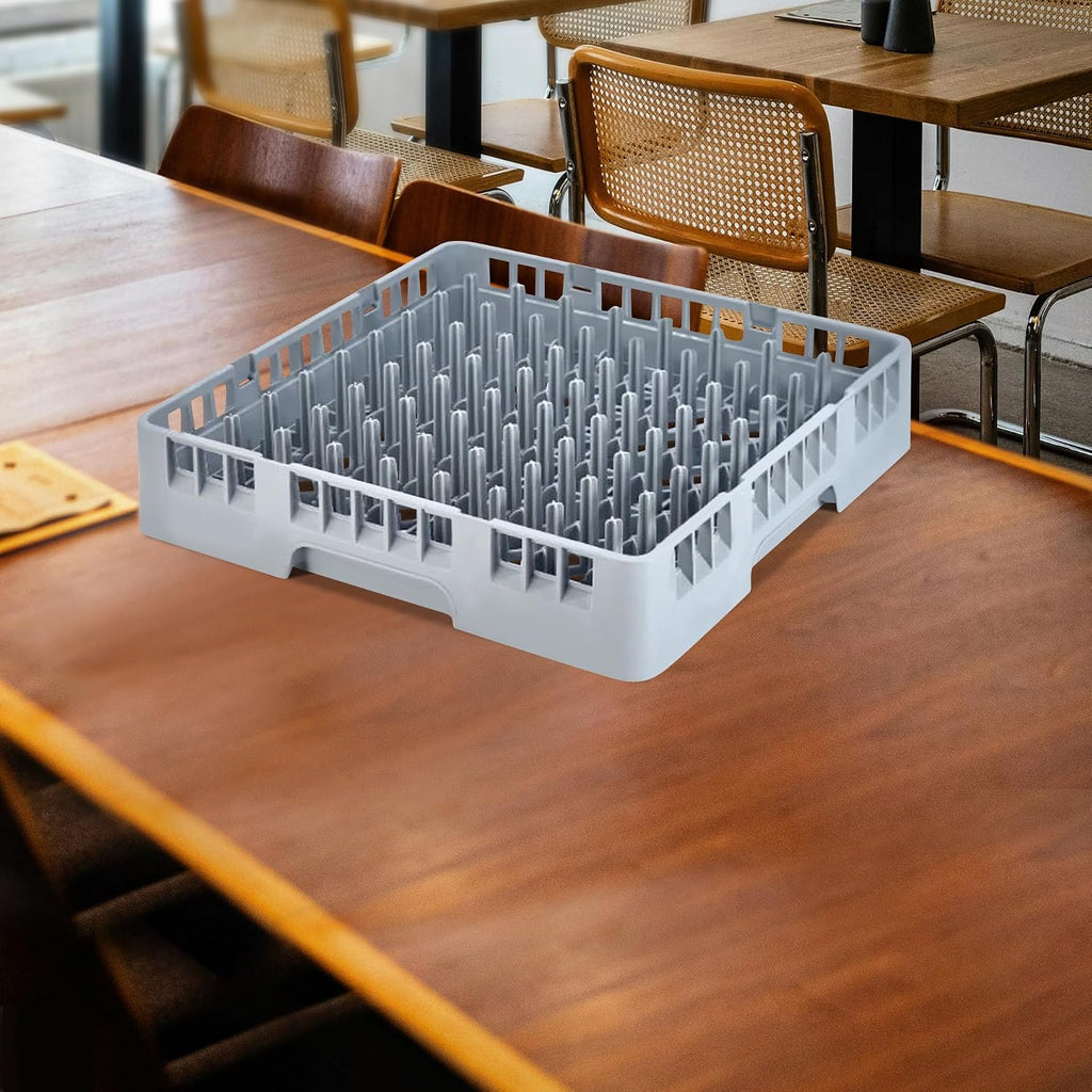 Commercial Dish Rack Polypropylene Peg Rack Without Extender (Gray, 64 Thron)
