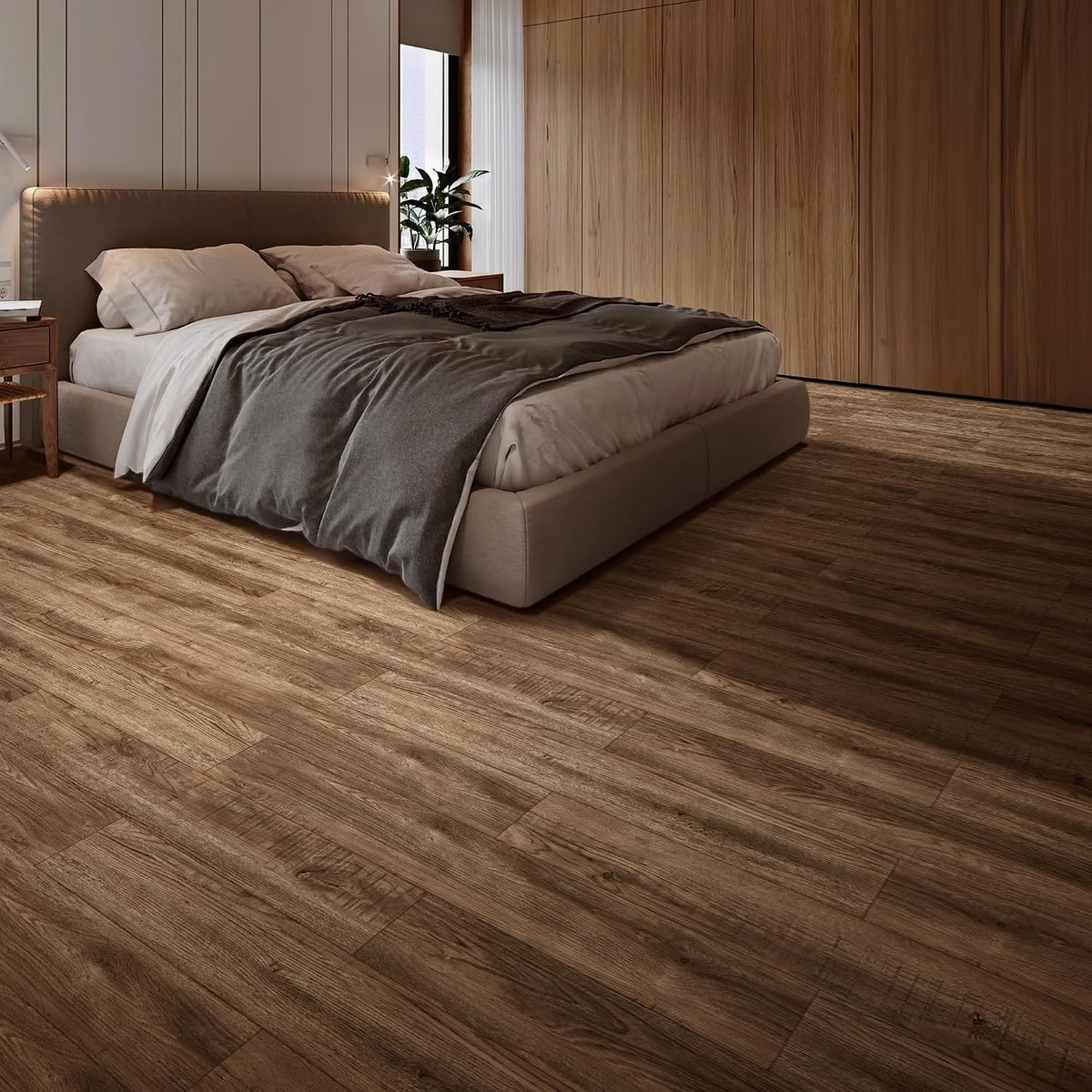 SPC Click-Lock Floating Floor Tiles, Oak