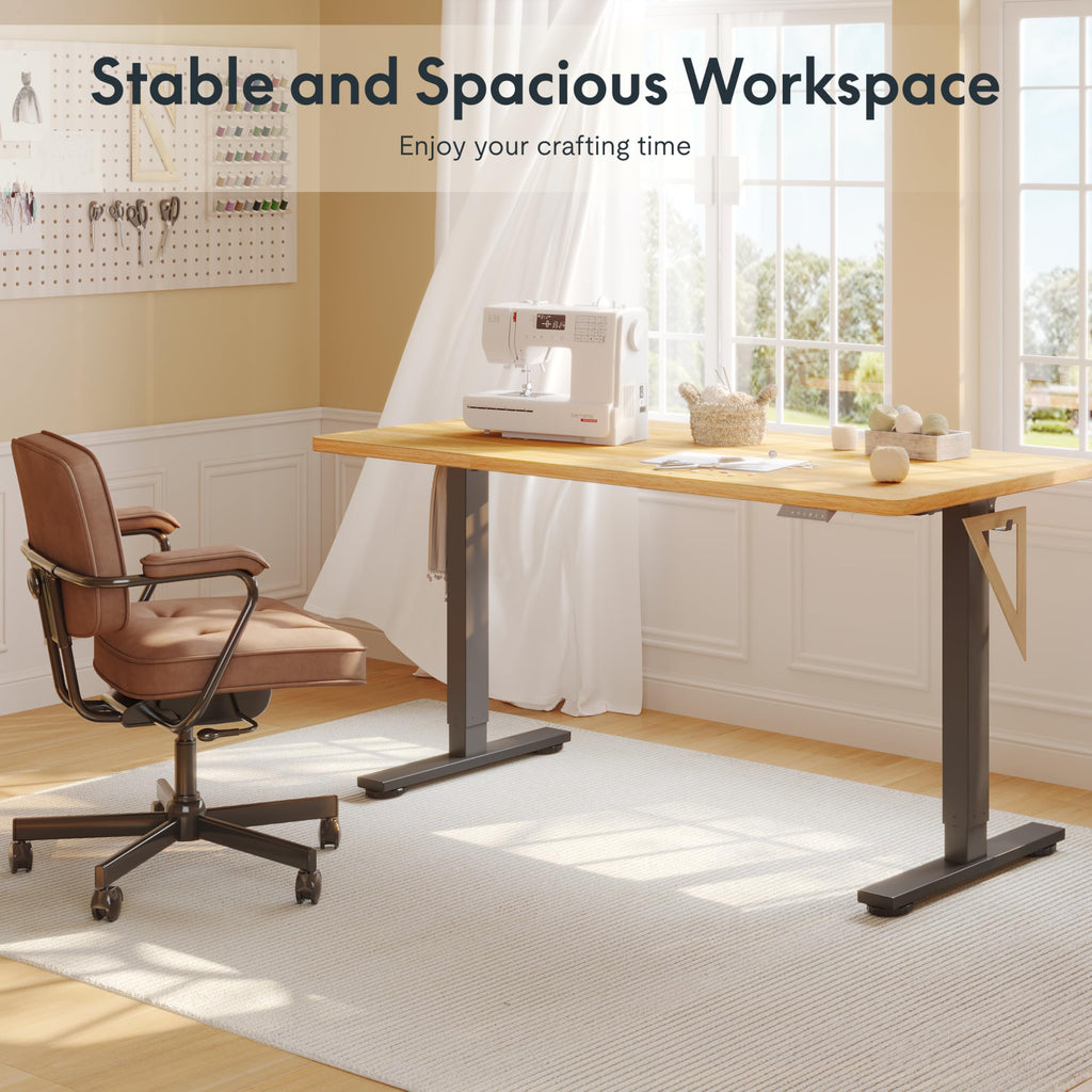 Electric Adjustable Workbench, 48x30 Inches Ergonomic Worktable for Garage, Workshop, Office and Home, Spacious