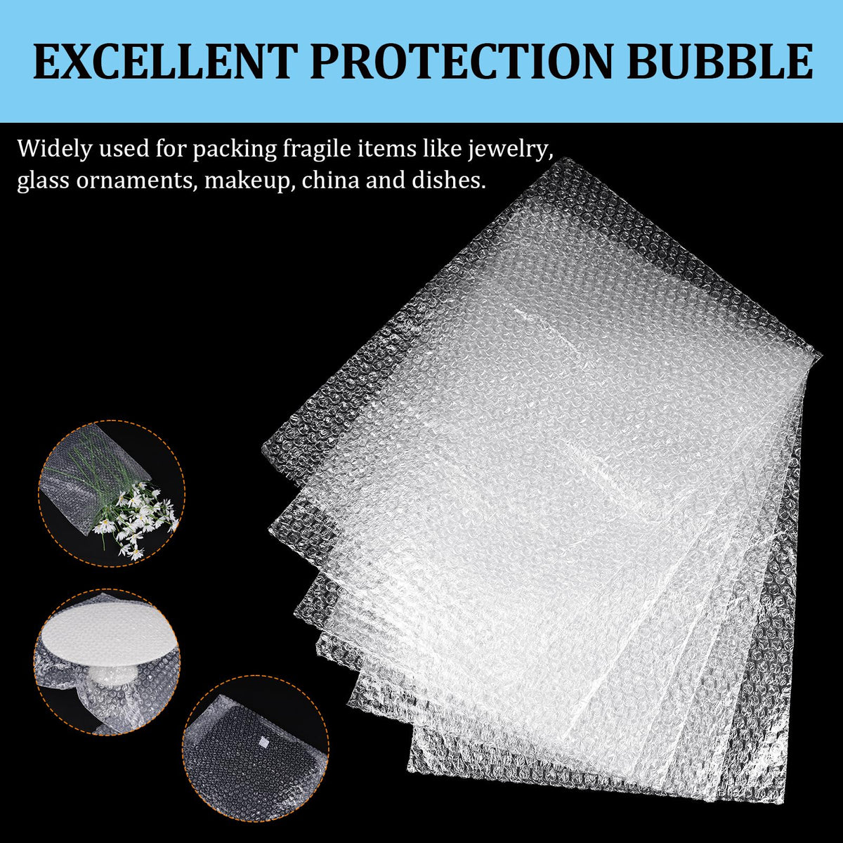 14PCS Clear Bubble Out Bags, 18x22" Large Bubble Pouches Wrap Bag