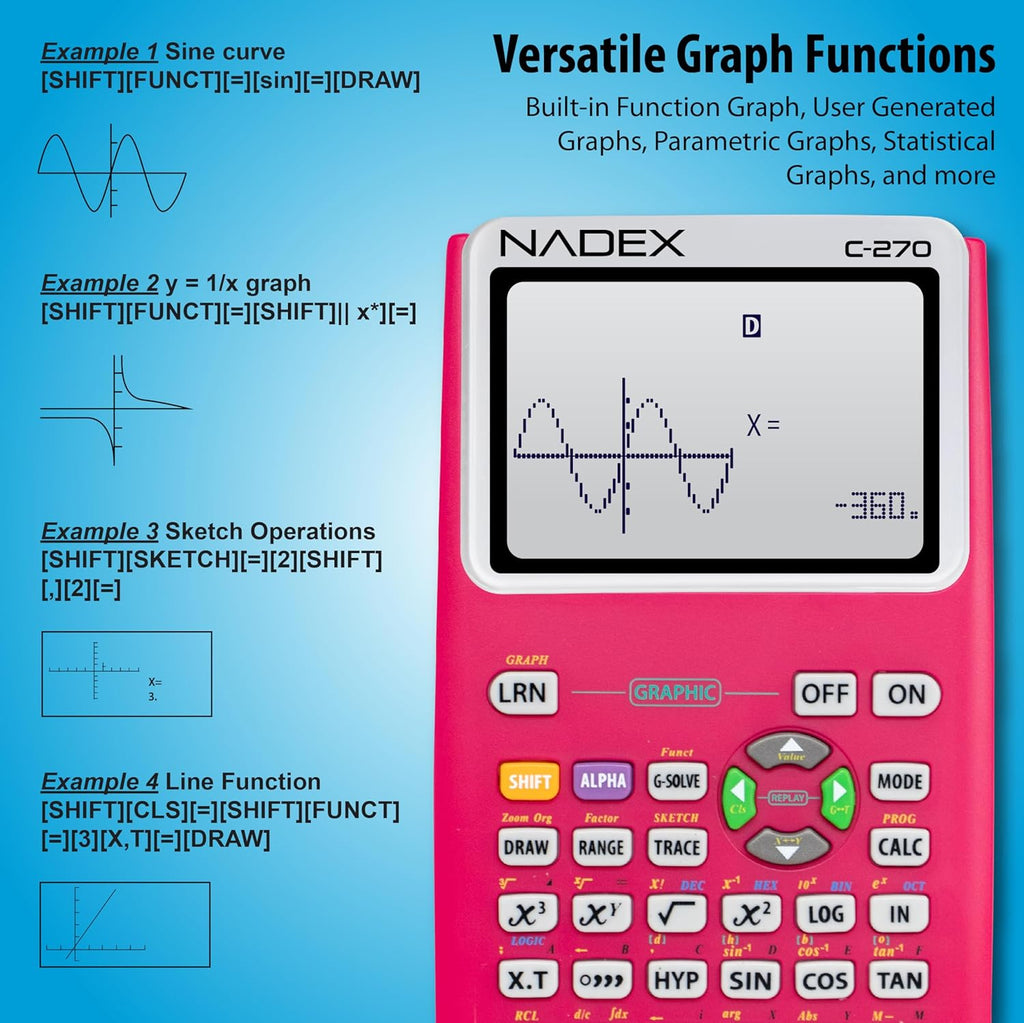 Scientific Calculator with Graph Functions for College and High School Students, Engineering, Advanced Mathematics