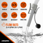 Deway Fuel Transfer Pump, Precision Auto-Shutoff Nozzle, 2.4 GPM, 51 in