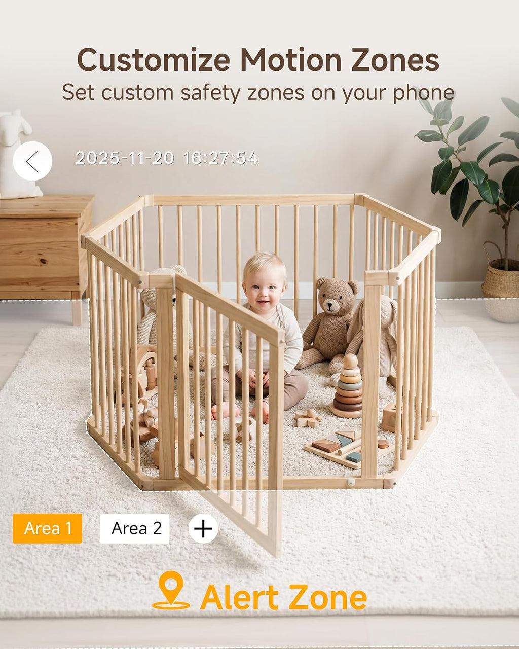 Baby Monitor B2 Kit, WiFi 6 Camera, 5'' Upgraded Wireless Display | 1-Click Call, Up to 6x Zoom, AI Tracking, Sound &