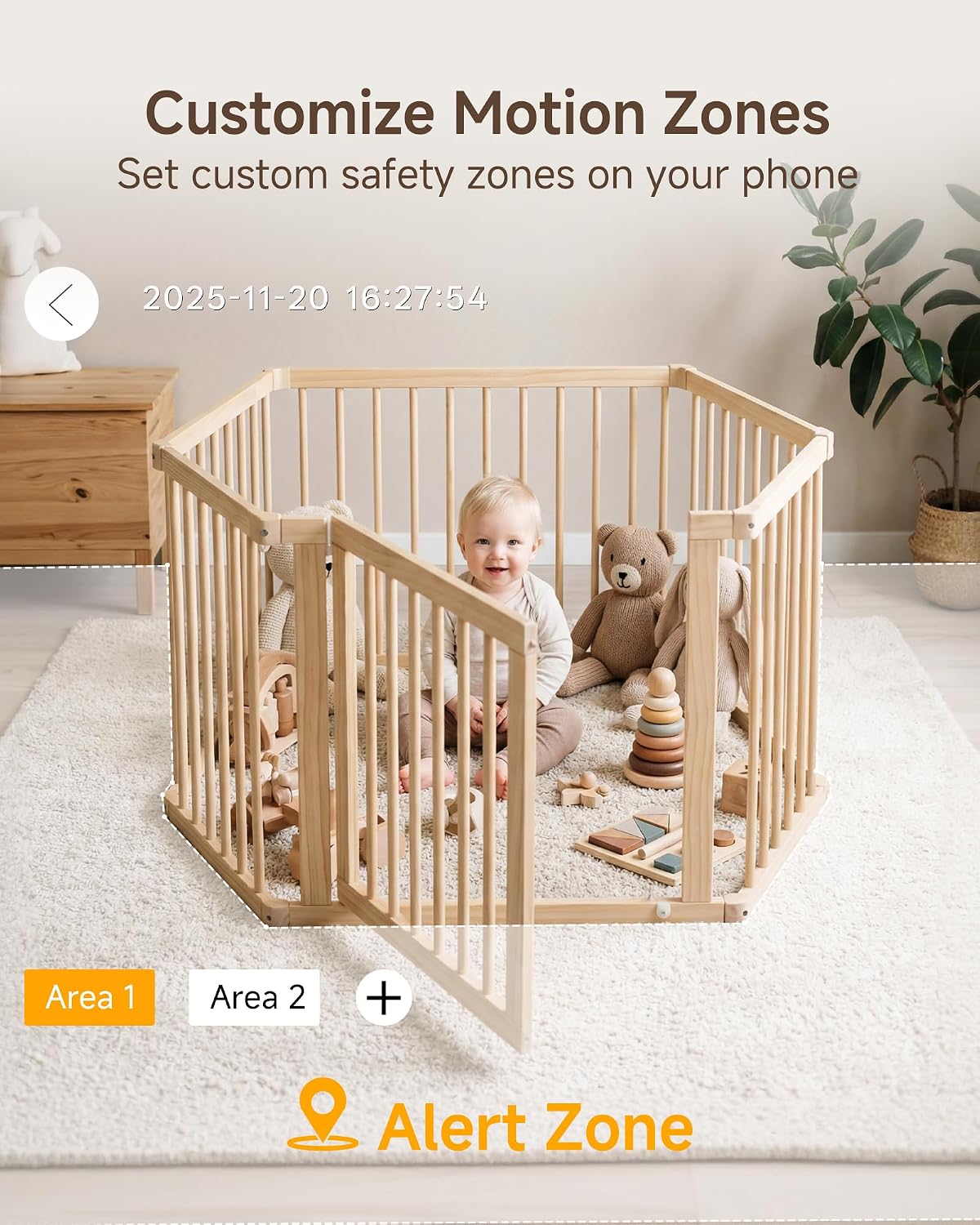 Baby Monitor B2 Kit, WiFi 6 Camera, 5'' Upgraded Wireless Display | 1-Click Call, Up to 6x Zoom, AI Tracking, Sound &