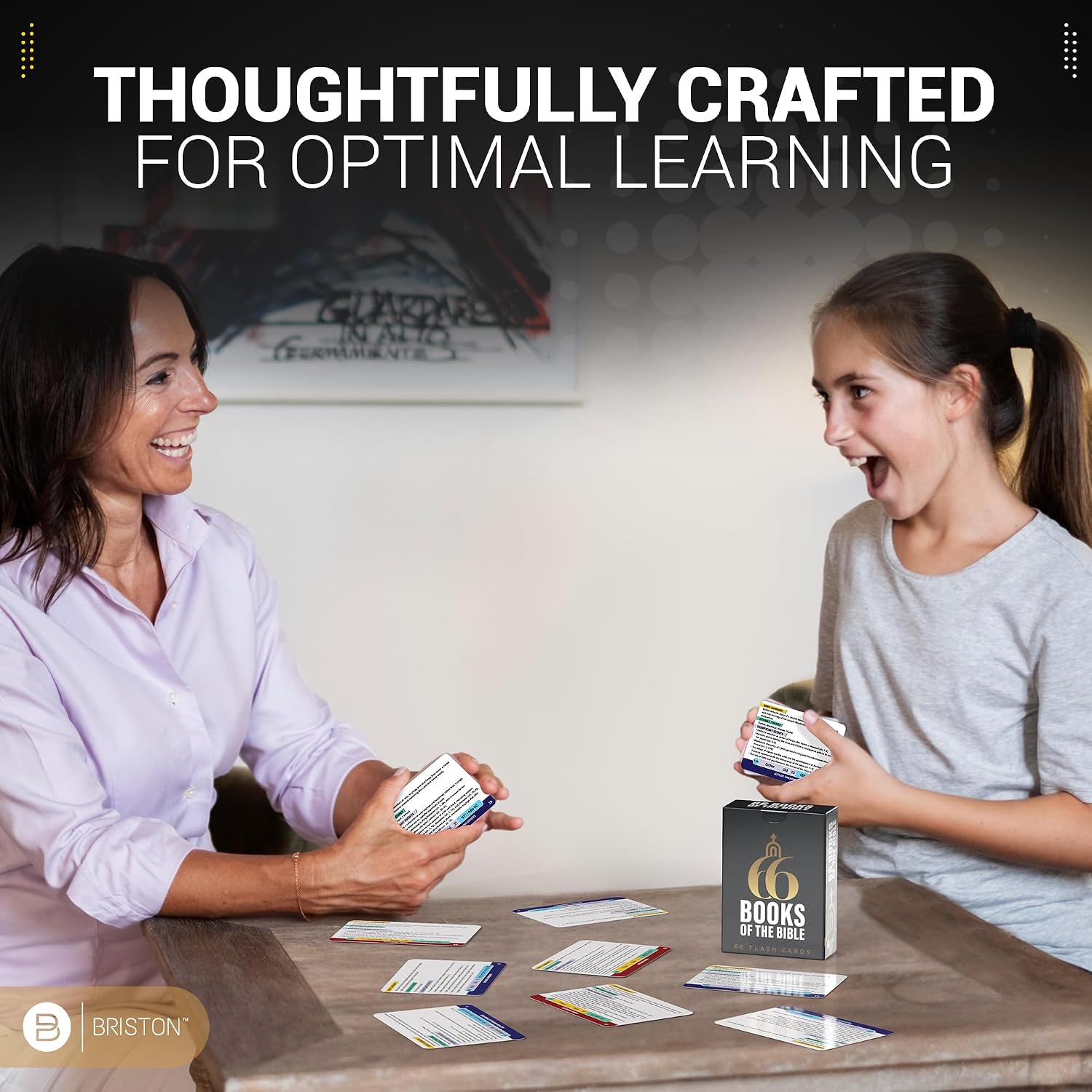 Books of the Bible Flash Cards – 66 Christian Cards for Sunday School | Back to School Bible learning cards for