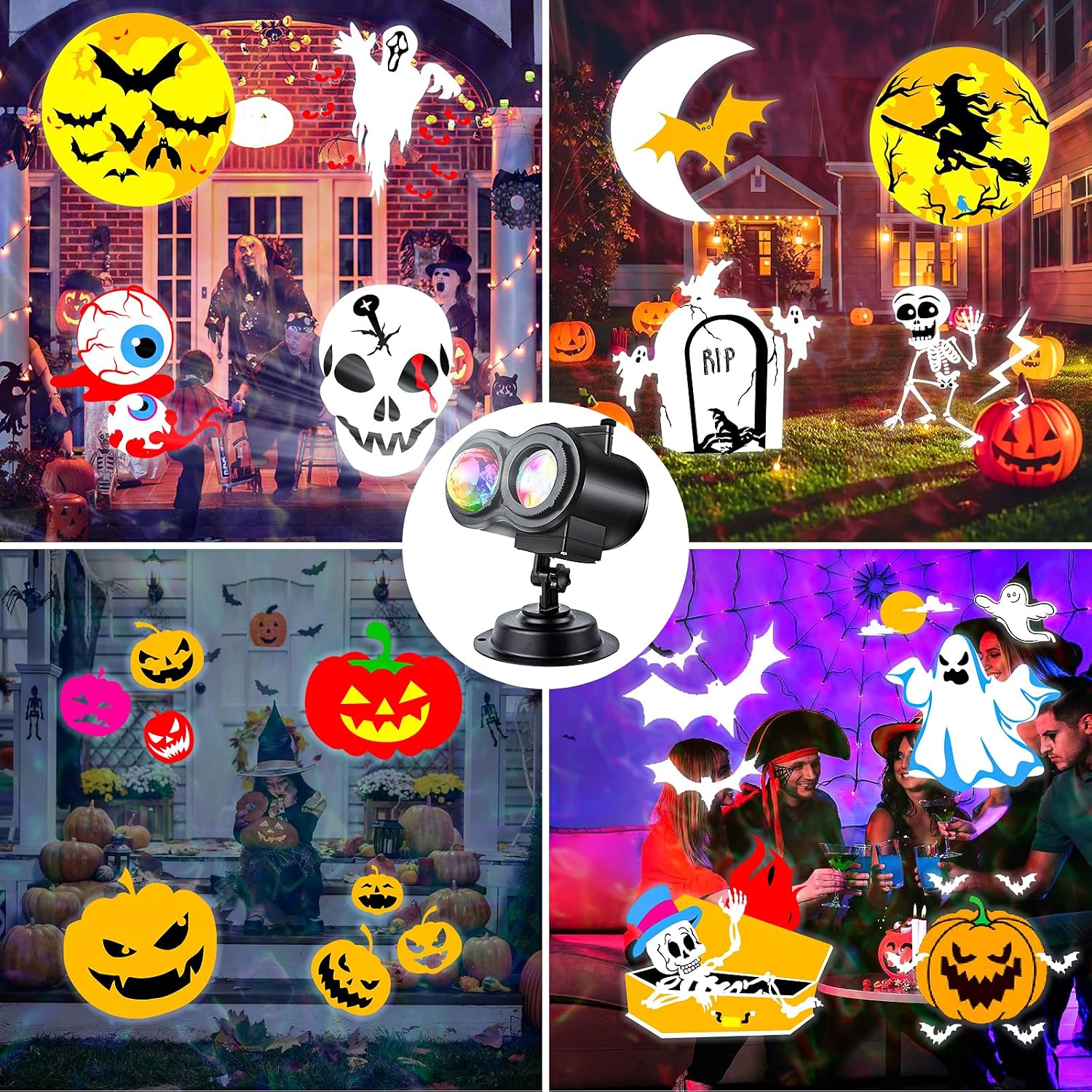 Halloween Projector Lights Outdoor, Snowflake Christmas Projector Lights | LED Holiday Projector Lights Waterproof