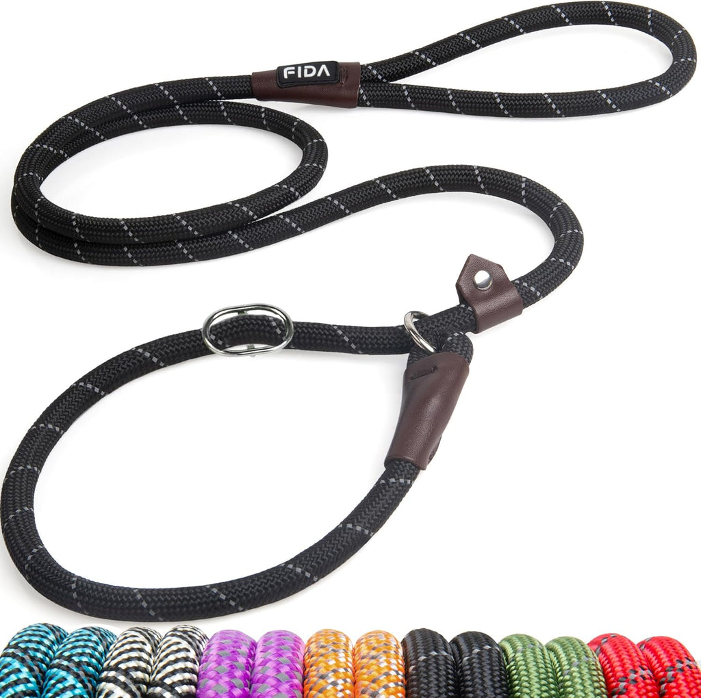 Durable Slip Lead Dog Leash, 6 FT x 1/2" Heavy Duty Dog Loop Leashes, Comfortable Strong Rope Slip Leash for Large