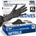 Soft Max Disposable Nitrile Exam Gloves, Powder-Free Black 100 Ct | Soft Max Disposable Nitrile Exam Gloves