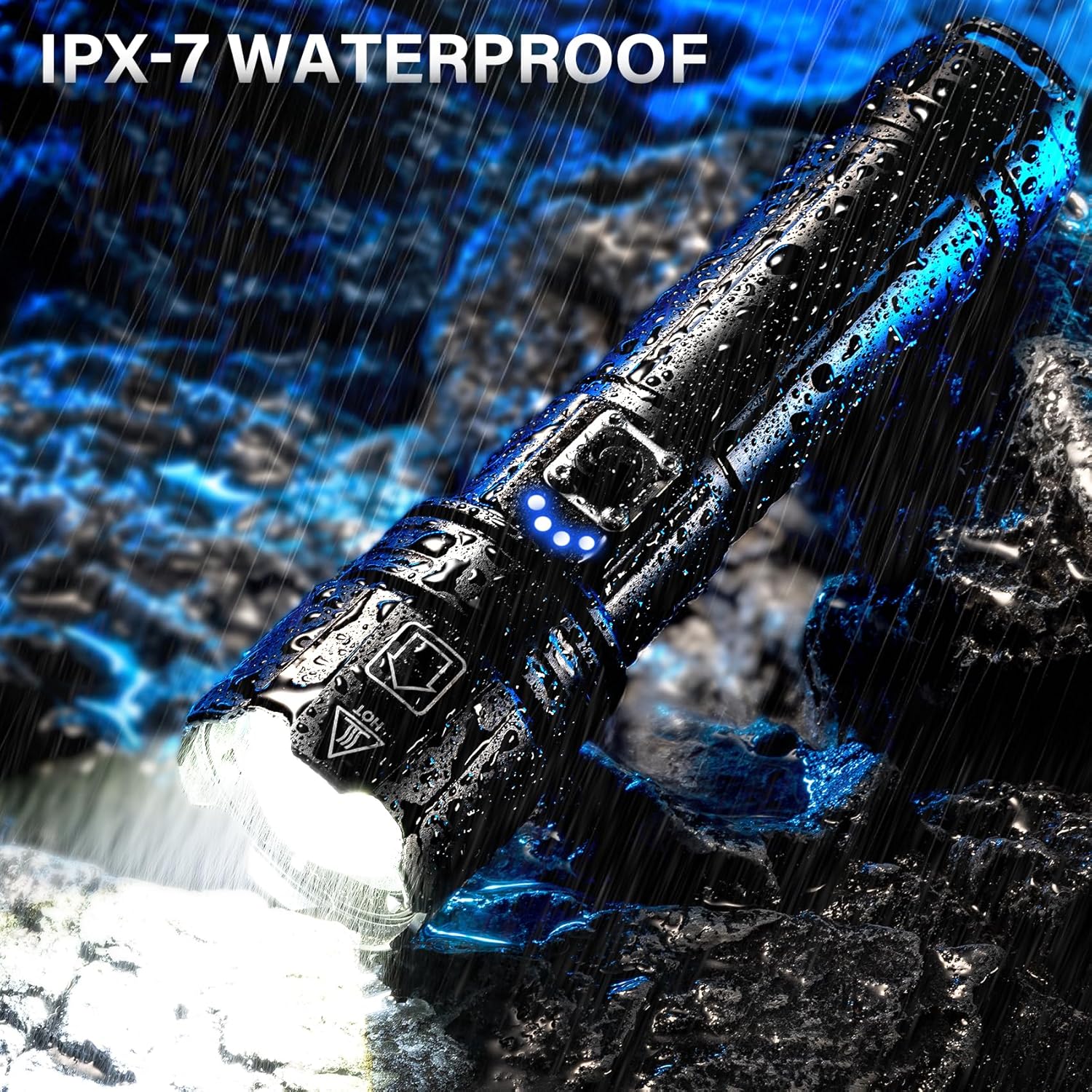 Rechargeable LED Flashlight 99000 High Lumens, Super Bright Flashlights with Zoomable & USB C Rechargeable & 5 Light
