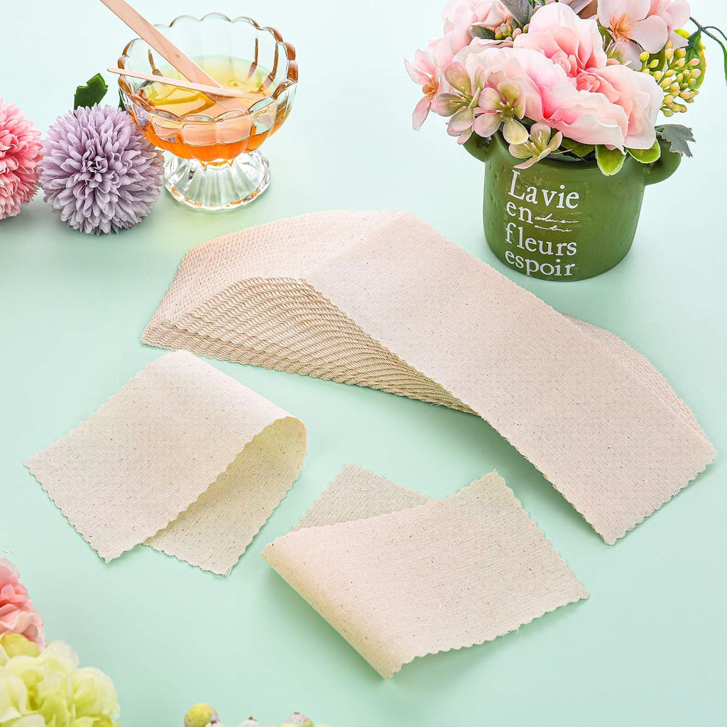 100 Pcs Muslin Waxing Strip for Hair Removal Muslin Epilating Strip | Muslin Strips for Body Face Waxing, Women Men