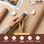 2" x 36" Made in USA Kraft Paper Mailing Tube, 6 Tubes, 12 Caps