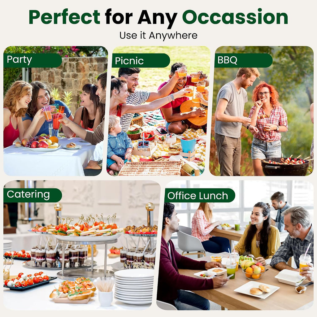Bamboo Cutlery Disposable Set, [150 Pack] Heavy-Duty Bamboo Utensils