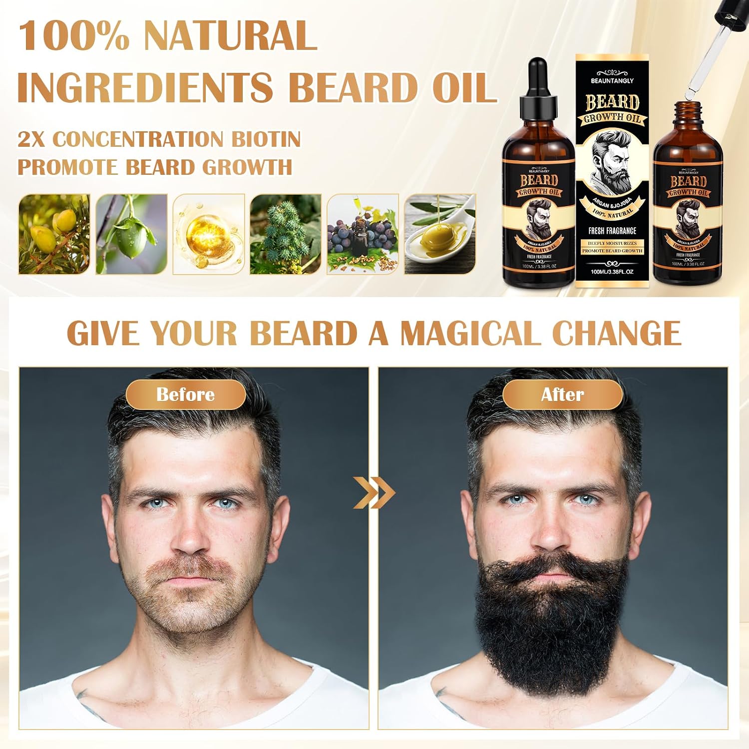 Beard Oil Beard Balm Kit for Men