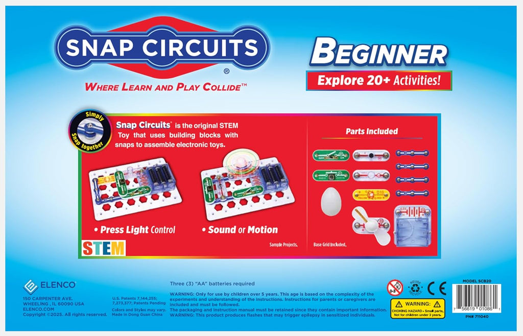 Beginner, Electronics Exploration Kit, Stem Kit for Ages 5-9 (SCB-20)