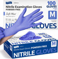Soft Max Nitrile Exam Gloves, Powder-Free Disposable Blue Iris