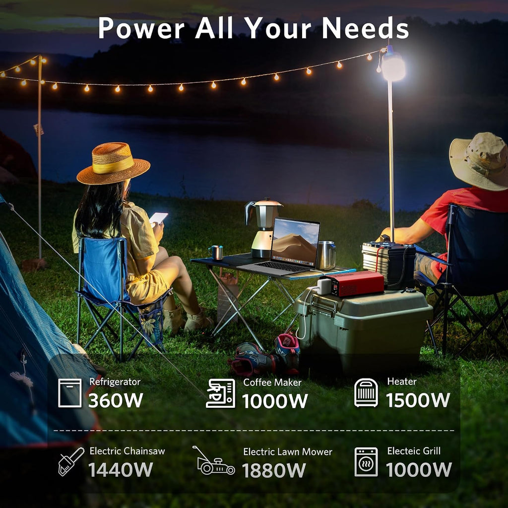 2000 Watt Pure Sine Wave Power Inverter 12V DC to 110V/120V AC Converter for Home, RV, Truck, Off-Grid Solar Power 3