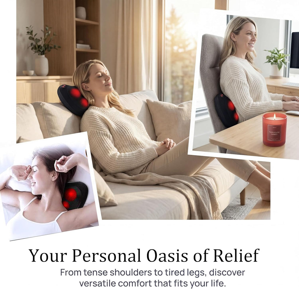 Fathers Day Dad Gifts for Husband,Back Massager with Heat,Shiatsu Neck Massager Pillow for