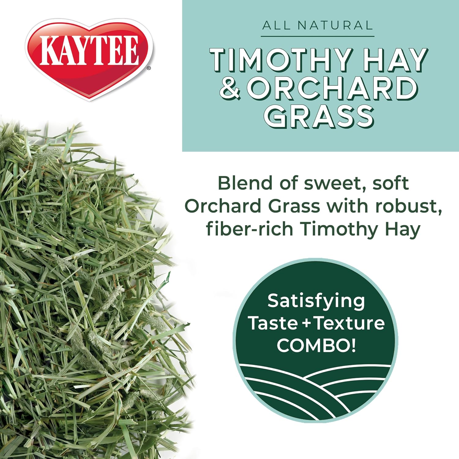 Timothy Hay & Orchard Grass for Guinea Pigs, Rabbits & Other Small Animals, 48 oz