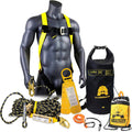 Charlotte, NC - TSUNAMI KIT [Premium BRAIDED ROPE] Vertical Lifeline, 1-D Ring Safety Harness, Lightweight Tool