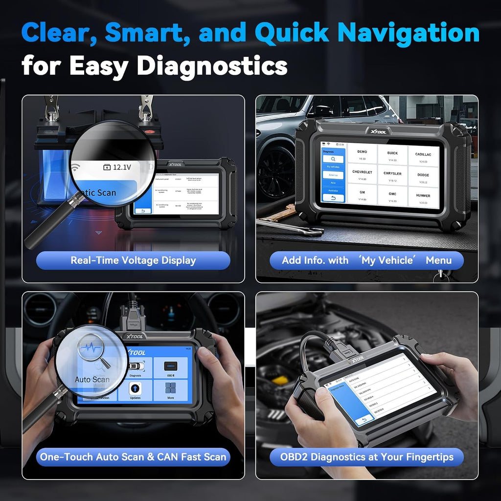 D5S OBD2 Scanner, 16 Resets, Engine ABS SRS Transmission Scan Tool | Car Scanner for EPB/Throttle/Crank Sensor