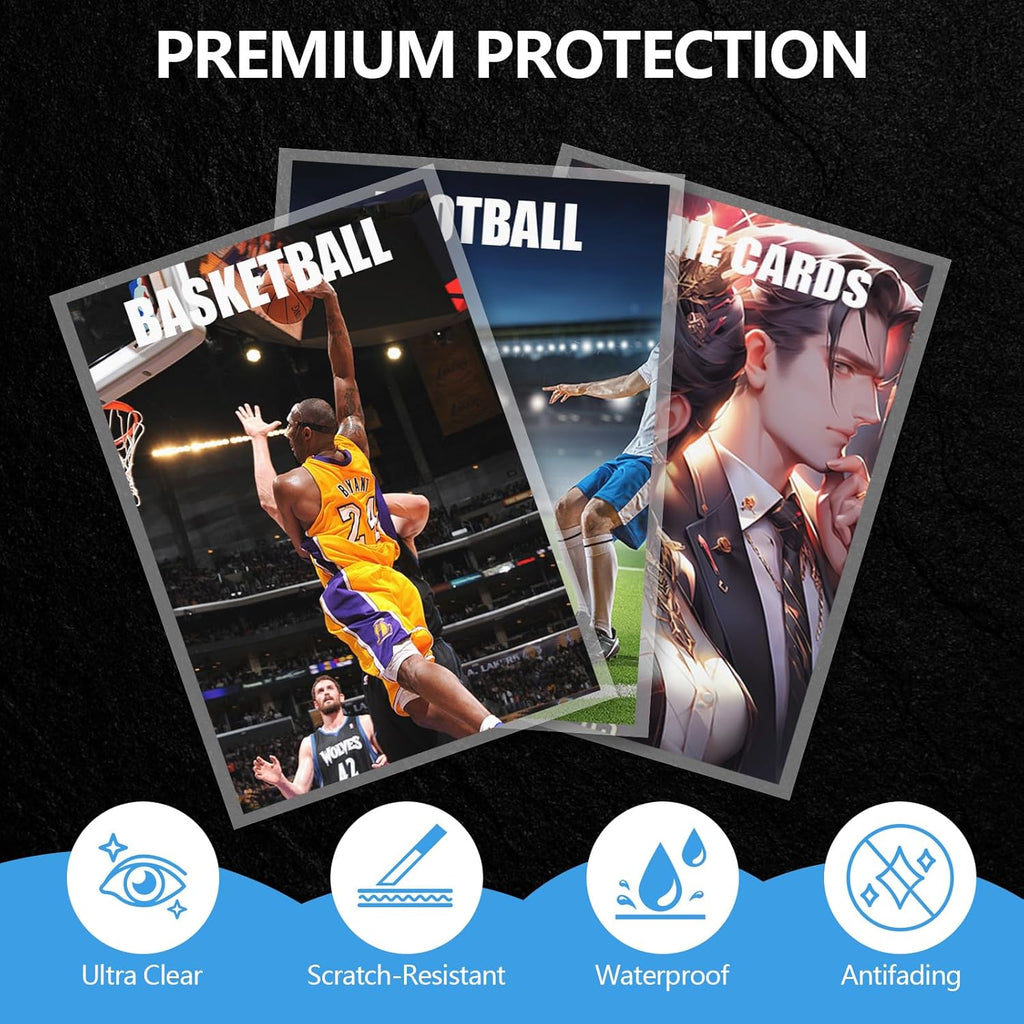200ct Card Sleeves, Penny Sleeves for Trading Cards, Pokemon Clear Card Sleeves, Soft Sports Card Sleeve, Plastic