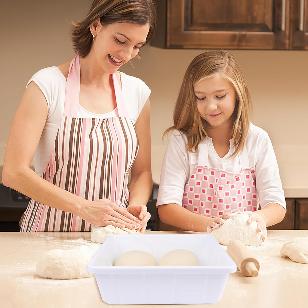 2 Packs Pizza Dough Proofing Box Tray, Home Pizza Dough Containers, Stackable Pizza Storage Container, 1.6 Gal
