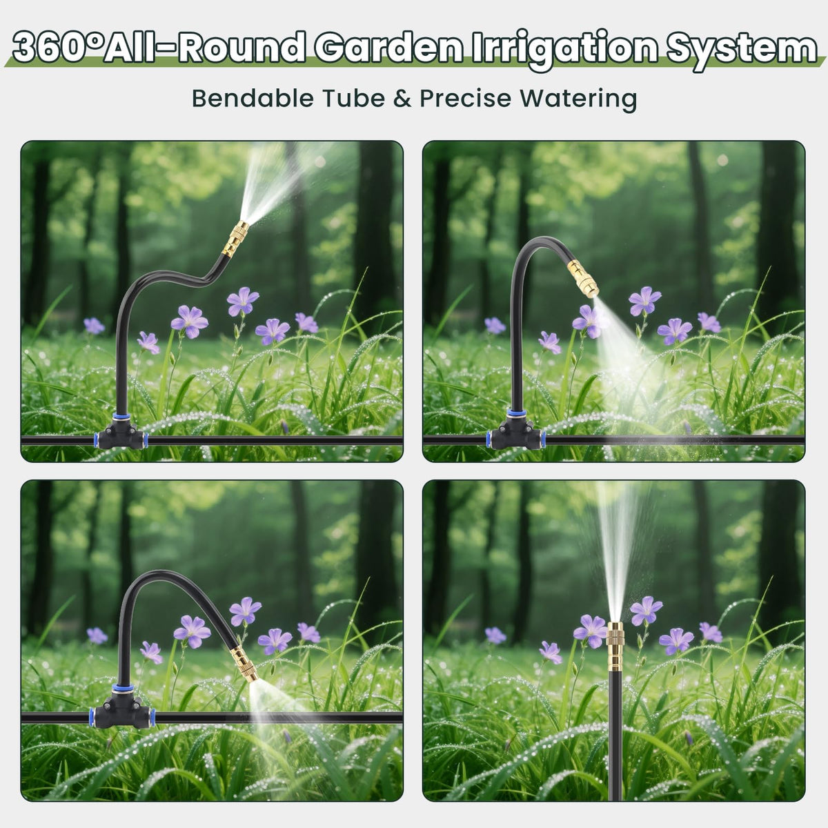200 Ft Drip Irrigation System with Smart Water Timer (Double Tube)
