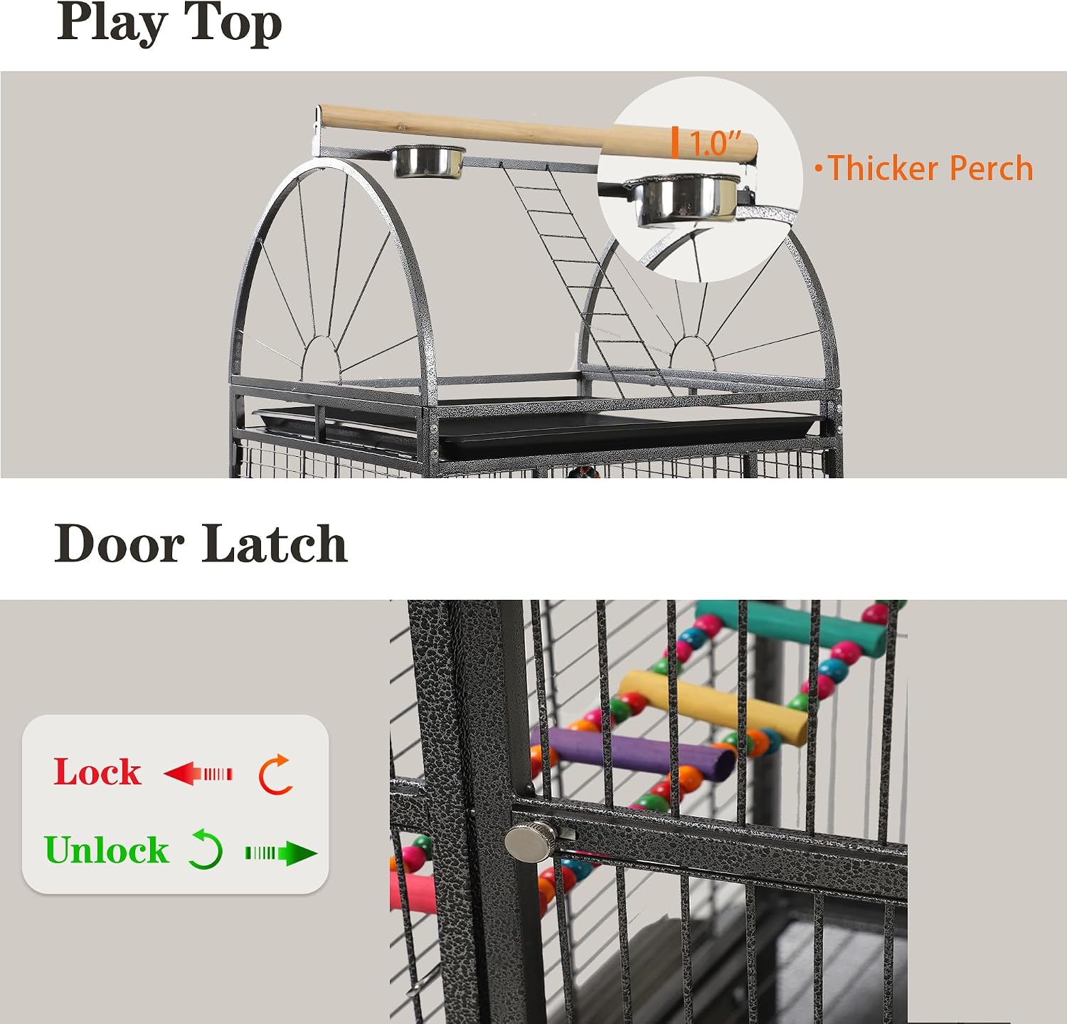 69 inch Large Bird Cages for Parrots,Large Parrot Cages for Large Birds | Flight Cage for Birds,Large Parakeet Cage