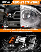 Headlight Assembly for 2009-2018 Dodge Ram 1500