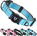 Dog Collar with AirTag Holder IP68 Waterproof Reflective Dog Collar, Blue S