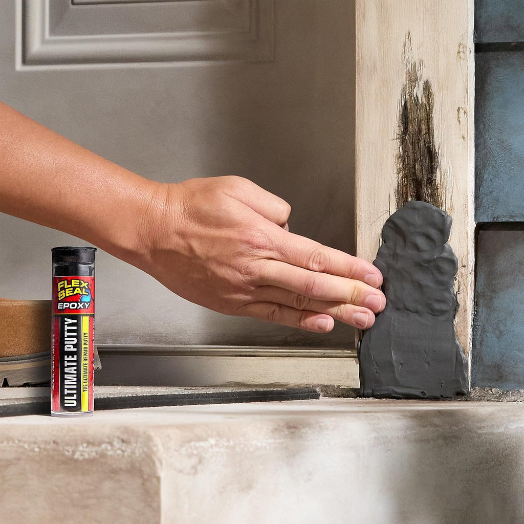 Flex Seal Epoxy Ultimate Putty Waterproof Adhesive, Dark Gray, 2 oz Stick