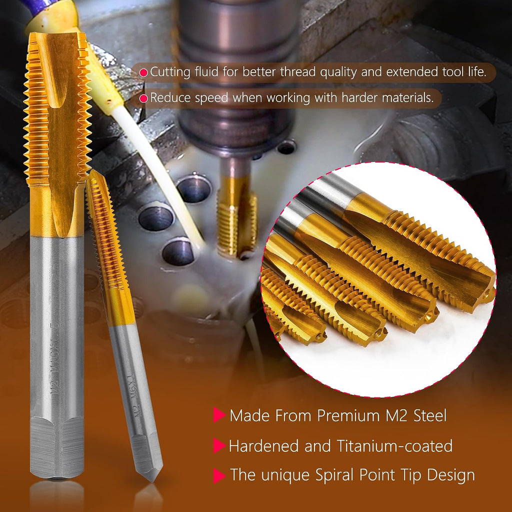 3/8"-16 UNC Spiral Point Thread Tap for Stainless Steel and Metal