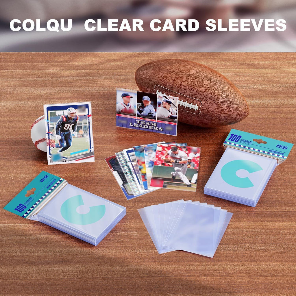 1000ct Card Sleeves for Trading Cards, Clear Soft Baseball Sports Sleeves | Soft Plastic Protector Card Sleeve, Clear