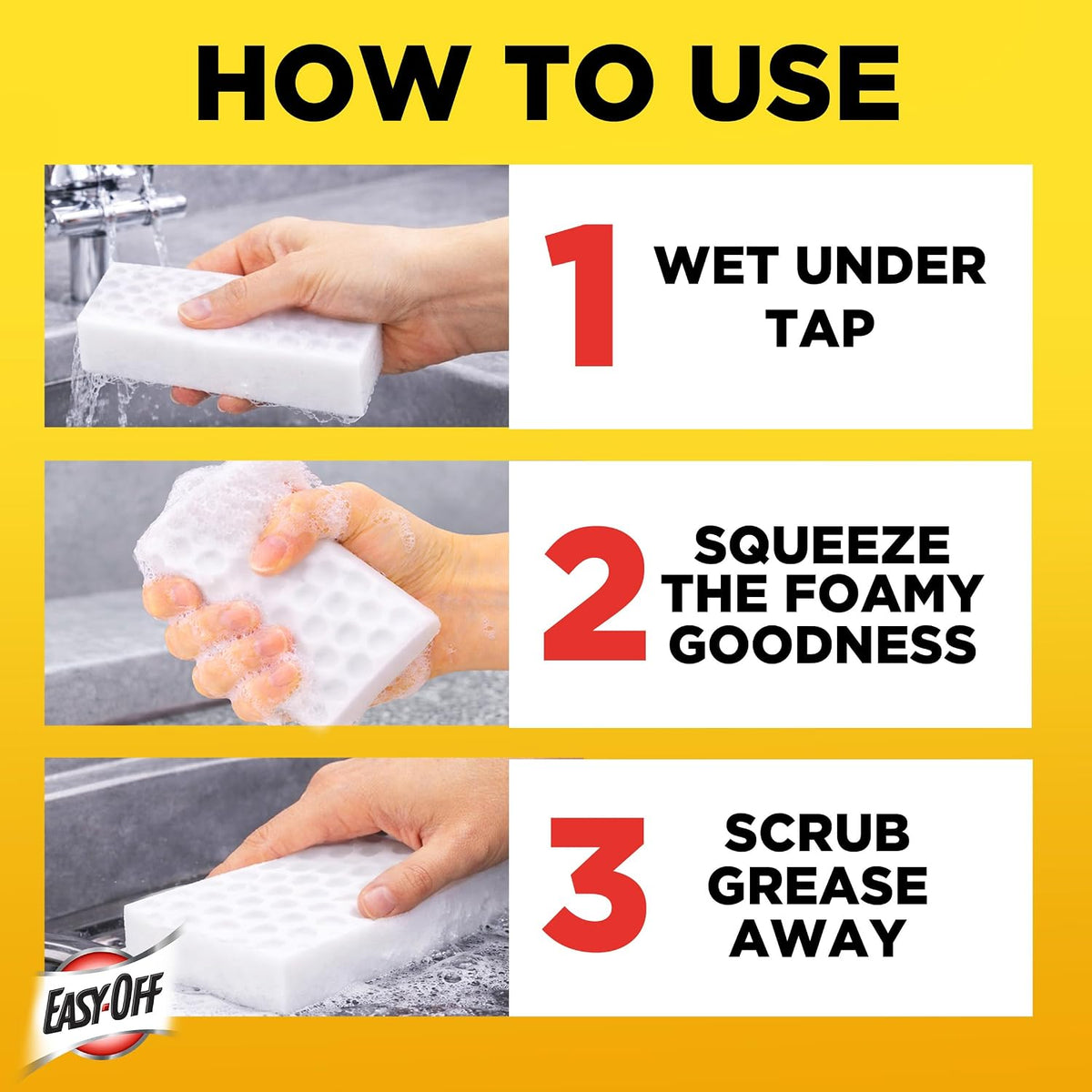 Easy Off Heavy Duty Degreaser Cleaner, 2-in-1 Cleaning Pads, 5ct