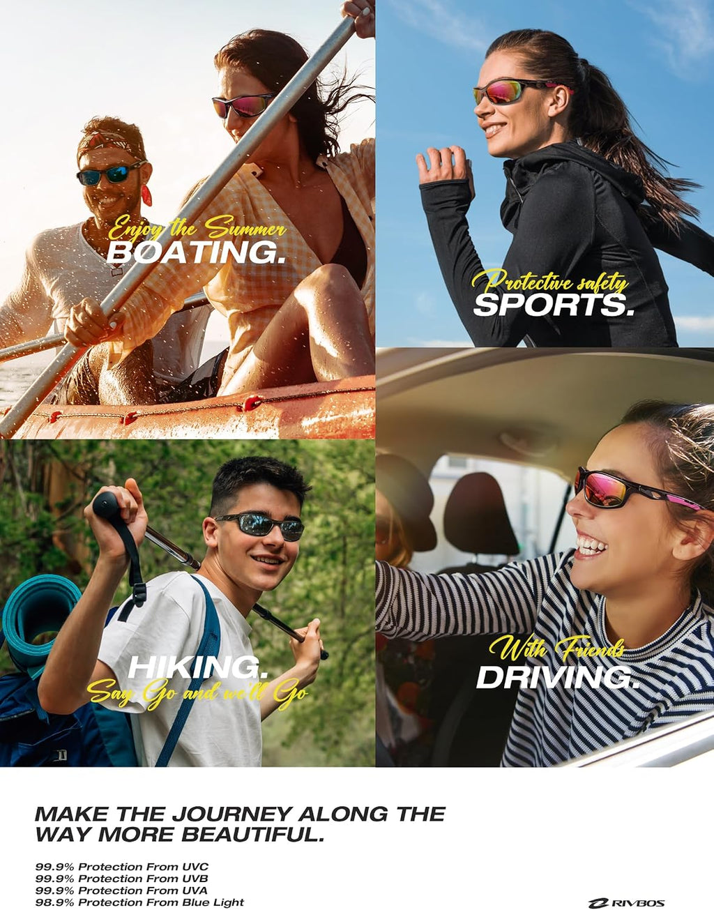Womens Polarized Sports Sunglasses UV400 for Driving Cycling RB833 | TR90 lightweight frame for driving, fishing