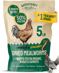 5lb Dried Mealworms for Chickens & Wild Birds, Chicken Feed