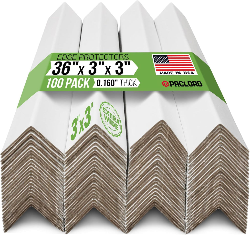 Extra-Wide 36" x 3" x 3" Reinforced Cardboard Edge Protectors