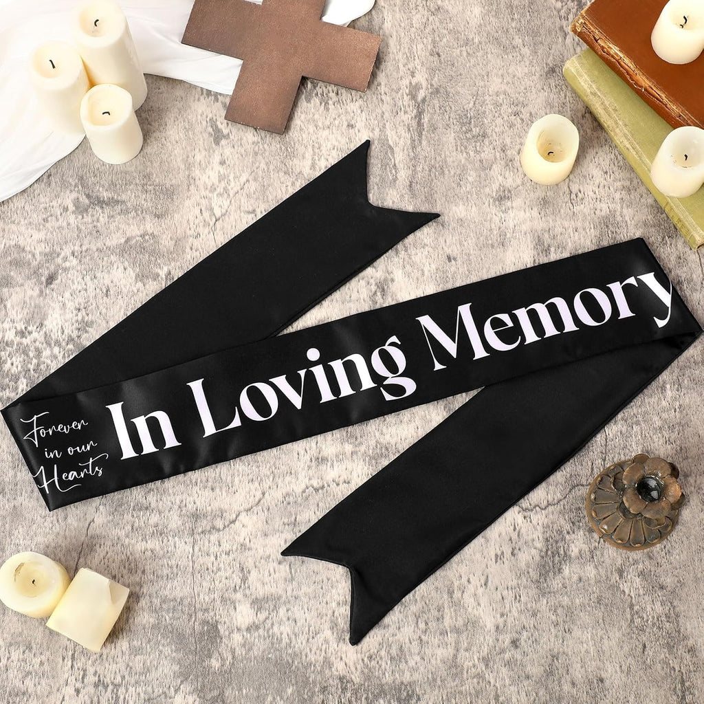 Funeral Sash Memorial Wreath Sash Funeral Ribbon Celebration of Life Ribbon for Casket or Wreath Flowers Memorial