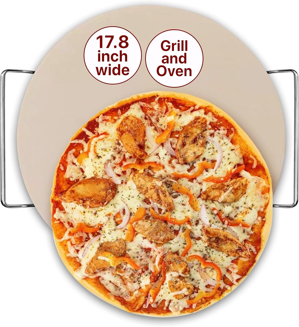 Extra Large Round Pizza Stone For Oven 18 Inch Approx (17.8 inch)