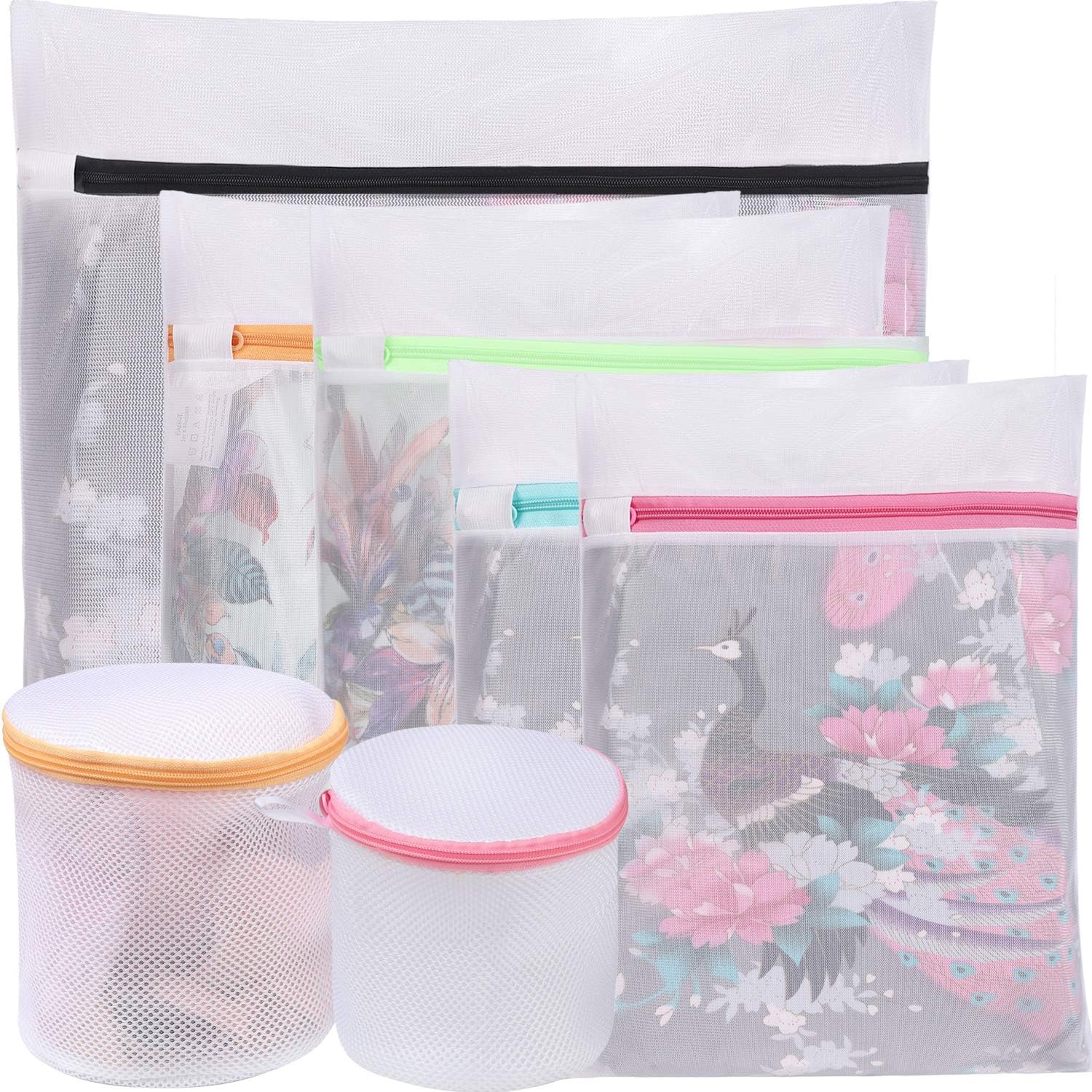 Laundry Bags Mesh Wash Bag for Intimates Lingerie and Delicates,7Pcs(1XL,2L,2M,2 Bra Bags)